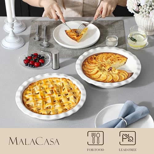 40 Oz Ceramic Pie Pan Set of 2 (2 Count)