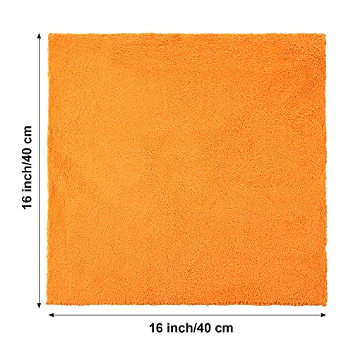 30 Pcs 16 x 16 Inch Edgeless Microfiber Plush Towels for Cars Detailing Drying Wash Polishing Absorbent Cleaning Cloths