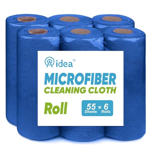 Microfiber Cleaning Cloth 330 Sheets 6 Roll (330 Count)