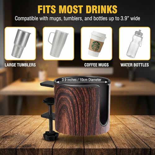 Luxury 2pcs Desk Cup Holder (2 Count)