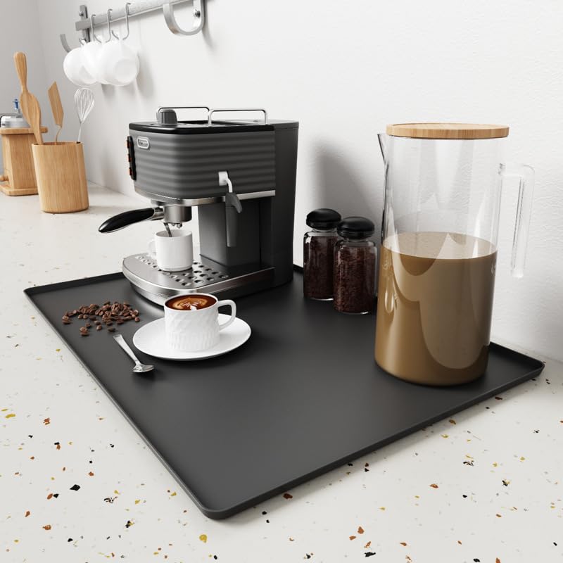 Coffee Mat Dish Drying Mat 2 in1 Coffee Maker Mat for Kitchen Counter