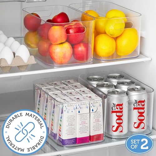 Bliss 10" x 6" Open Clear Pantry Organizer Bin (2 Count)