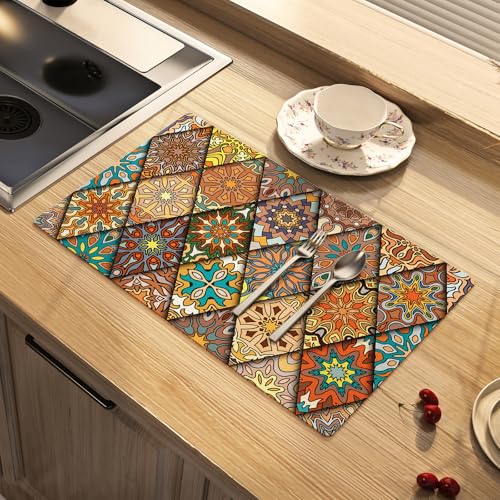 Dish Drying Mat Absorbent Soft Diatomite Coffee Mat