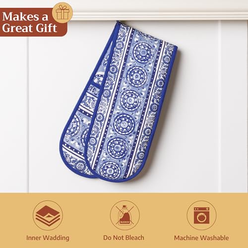 Double Oven Mitts 100% Cotton Double Oven Glove