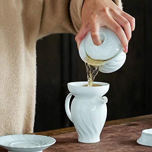 Tea Set Personality Tea Set Red Glaze Black Handle Oblique Teapot Oblique Teacup 10 Ceramic Tea Set Gift Box