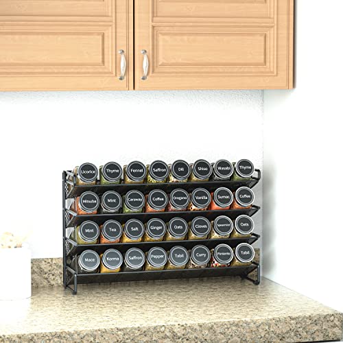Spice Rack Organizer with 32 Spice Jars (32 Count)