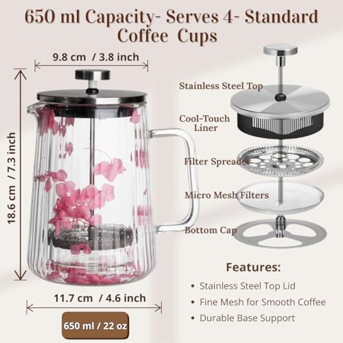 Glass French Press Coffee Maker