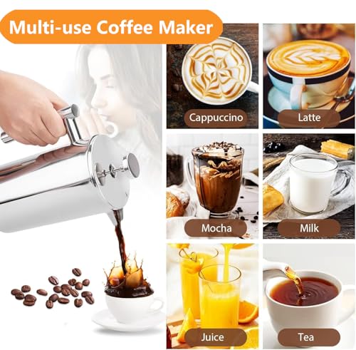 Stainless Steel French Press Coffee Maker 1500ml