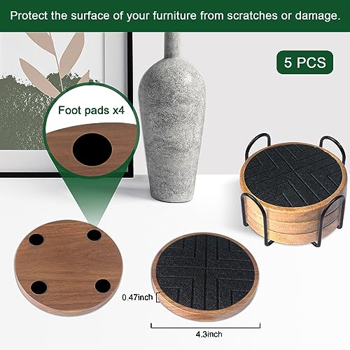 Coasters for Drinks Absorbent 5 Pack