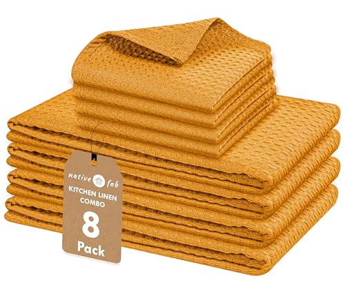 Cotton Kitchen Towel & Dish Cloth 8 Piece Set (8 Count)