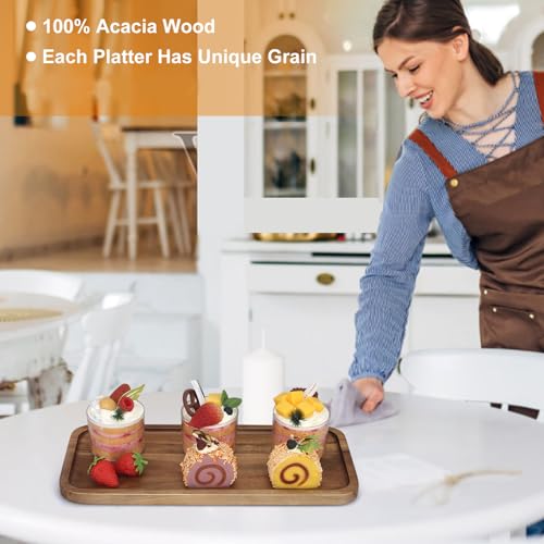 Rectangular Acacia Wood Tray Large Charcuterie Boards Party Serving Platter