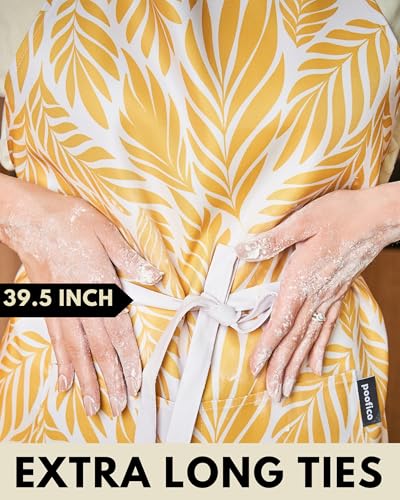 Premium Adjustable Cooking Colored Aprons for Women with Pockets