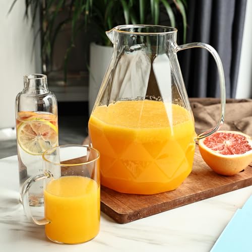 Glass Pitcher with Lid