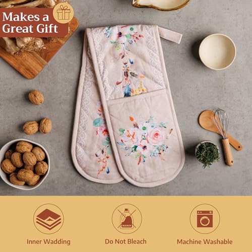 Double Oven Mitts 100% Cotton Double Oven Glove