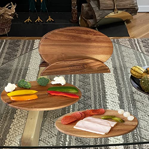 Woodard & Charles 6 Acacia Wood Serving Boards w (10 Count)