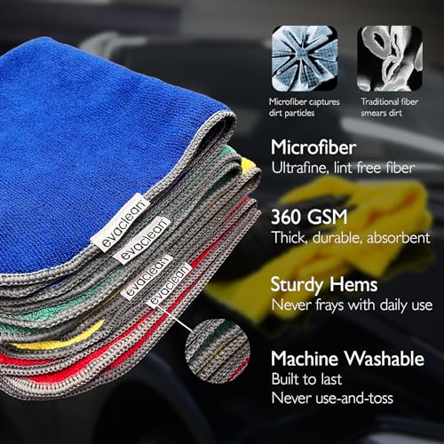 Premium Microfiber Cleaning Cloth 16"x16" (24 Count)