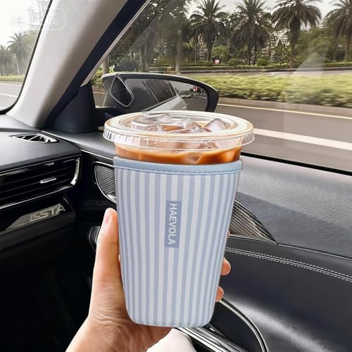 Reusable Insulated Neoprene Iced Coffee Cup Sleeve (3 Count)