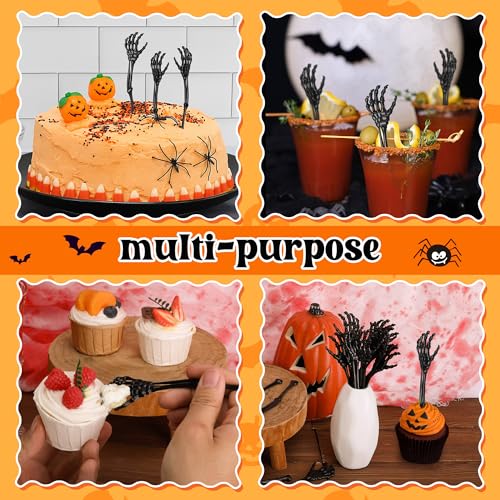 60 Pcs 5.9''x1.5'' Halloween Skeleton Cocktail Stirrers