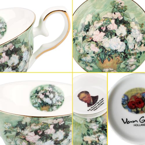 Floral Tea Cups Saucers Set of 2 (2 Count)