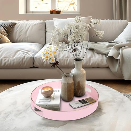 13" Pink Decorative Tray