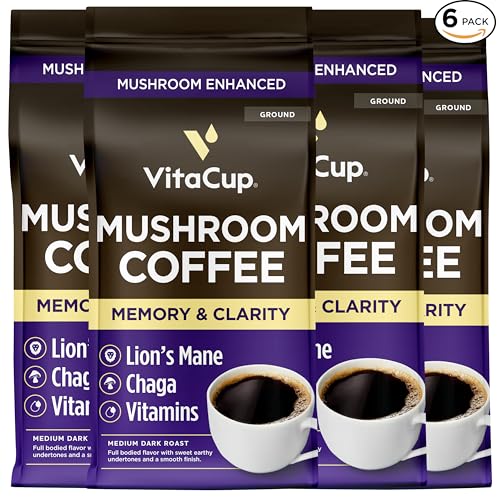 Mushroom Medium Dark Roast Ground Coffee (60 Ounce)