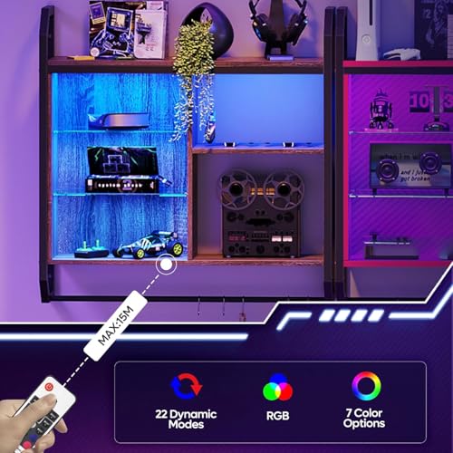 LED Gaming Floating Shelves