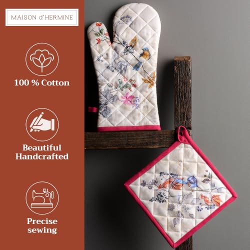 100% Cotton Oven Mitt & Pot Holder Set