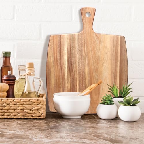 Large Wooden Charcuterie Board Acacia Chopping Cutting Boards for Kitchen