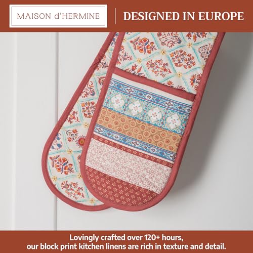 Double Oven Mitts 100% Cotton Double Oven Glove