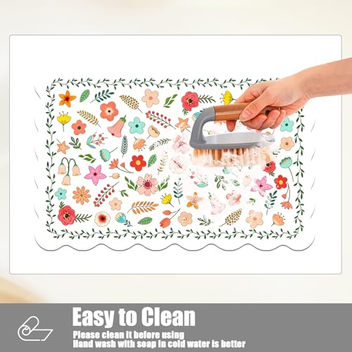 Scalloped Dish Drying Mats for Kitchen Counter
