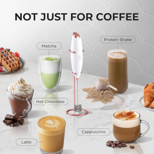 Powerful Milk Frother Wand With Duracell Batteries
