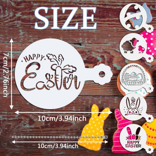 Easter Cookie Stencils 36 Reusable Egg Bunny Coffee Dessert Decor Templates (36 Count)