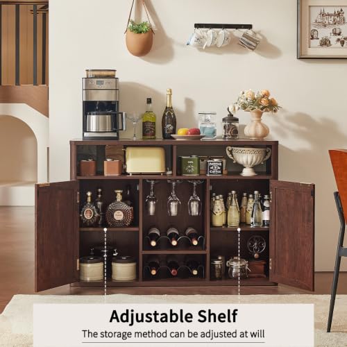 Rattan Wine Bar Cabinet with 2 Doors