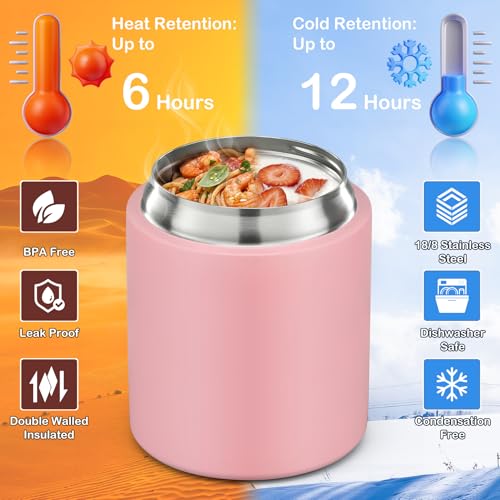 20oz Soup Thermo for Hot Food with a Snack Box Container