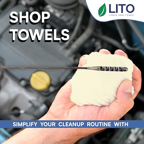 Shop Towels Multipurpose Commercial and Residential Shop Cleaning (50 Count)