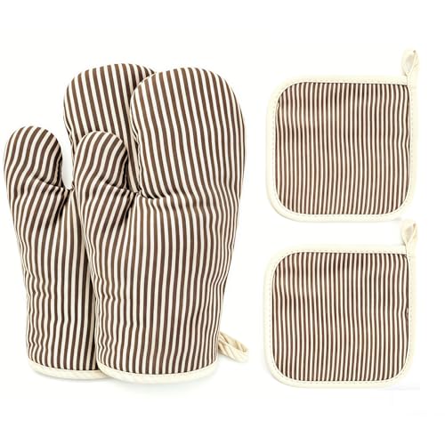 4Pcs Oven Mitts and Pot Holders (4 Count)