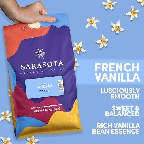 Sarasota Coffee Whole Bean French Vanilla (80 Ounce)