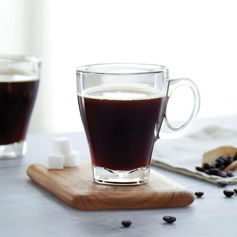 Clear Large Glass Coffee Mugs with Handles