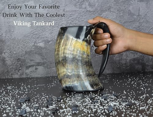 OLDEMPEROR Viking Drinking Horn Mug