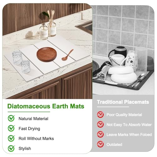Large Dish Drying Mat for Kitchen Counter