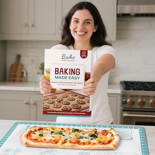 Non Stick Silicone Pastry Mat with 10 Quick Recipes