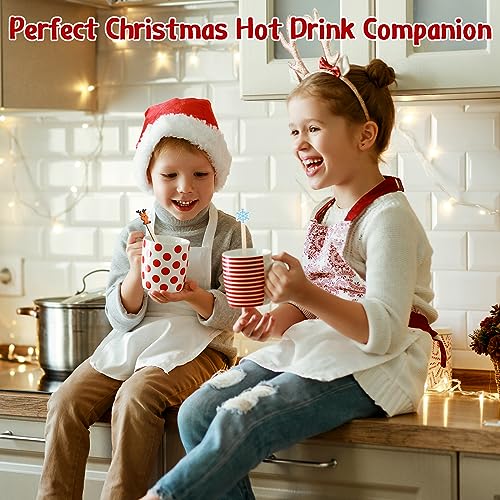 100 Pcs Vibrant Style Christmas Wooden Coffee Stir Sticks