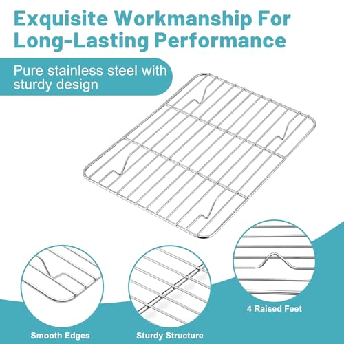 Cooling Rack 8.75” x 6.25” Stainless Steel Wire Baking Rack