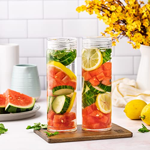 Glass Water Bottles (4 Count)