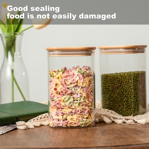 50oz Glass Food Storage Jars Set of 6 (6 Count)