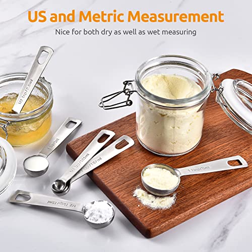 18 8 Stainless Steel Measuring Spoons Set of 6