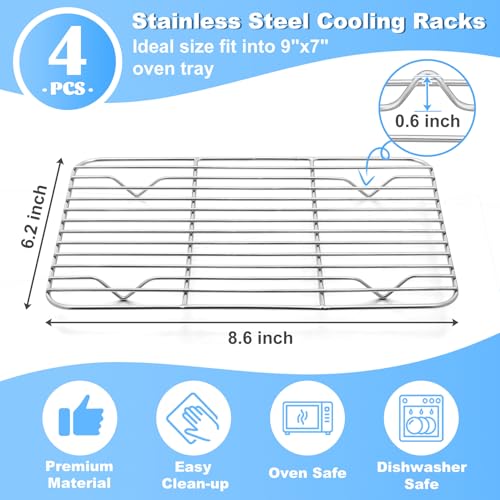 4 Pcs Baking Wire Rack for Cooling (4 Count)