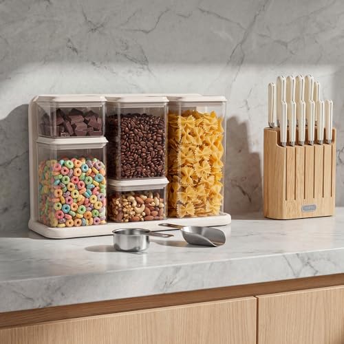 Glass Airtight Food Storage Containers with Pop Lids (5 Count)