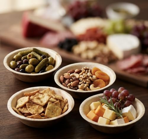 Disposable Bamboo 6" Round Bowl (50 Count)