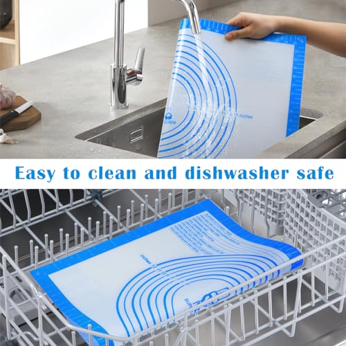 Nonstick Silicone Pastry Baking Mat Large with Measurements 16''By 20''
